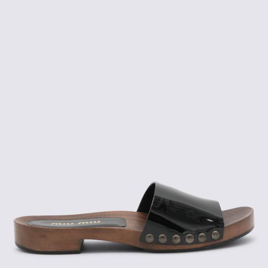 26SS 미우미우 뮬/슬리퍼 5Z425EFA030 069F0002 Nero - MIU MIU