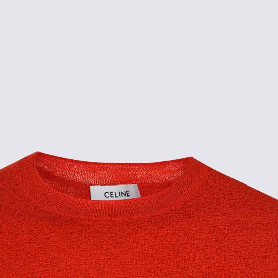 25FW 셀린느 울 크루넥 스웨터 RY0EK0925 27BR BRIGHT RED - CELINE