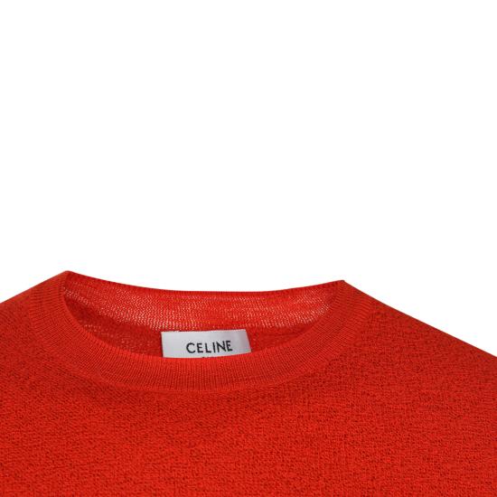 25FW 셀린느 울 크루넥 스웨터 RY0EK0925 27BR BRIGHT RED - CELINE