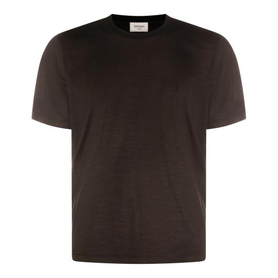 26SS 생로랑 반팔 티셔츠 858314 Y38AS1079 Dark brown