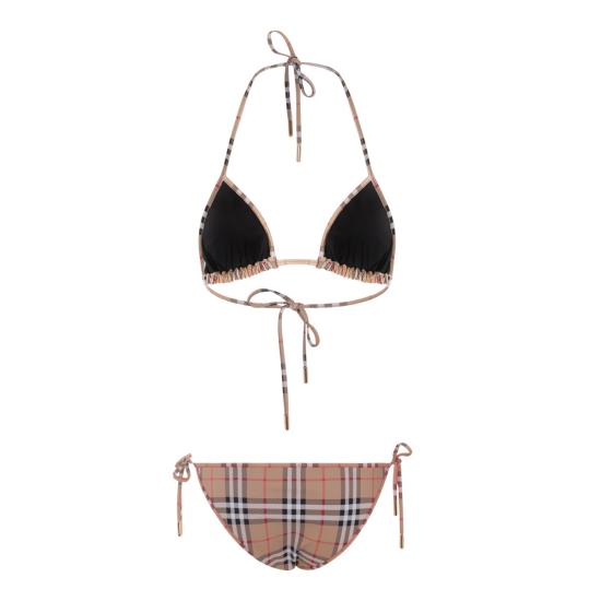 26SS 버버리 빈티지 체크 스트레치 나일론 트라이앵클 비키니 8009008 A5145 ARCHIVE BEIGE - BURBERRY