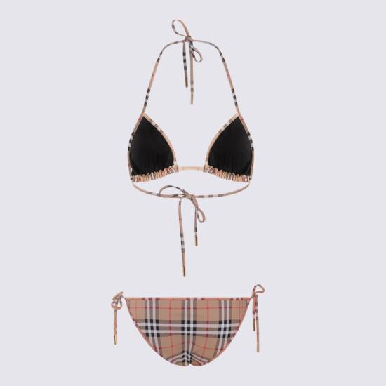 26SS 버버리 빈티지 체크 스트레치 나일론 트라이앵클 비키니 8009008 A5145 ARCHIVE BEIGE - BURBERRY