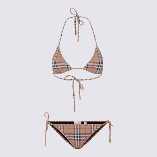 26SS 버버리 빈티지 체크 스트레치 나일론 트라이앵클 비키니 8009008 A5145 ARCHIVE BEIGE - BURBERRY