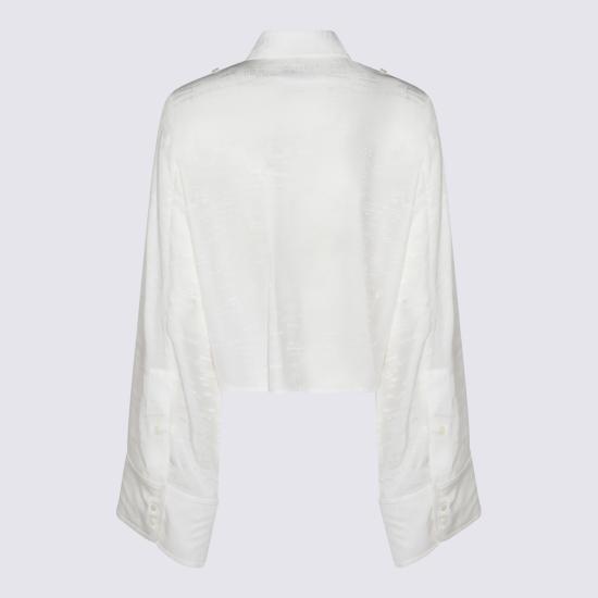 26SS MM6 메종마르지엘라 자카드 컨버터블 셔츠 S52DT0044 M35737003J Antracite - MM6 MAISON MARGIELA