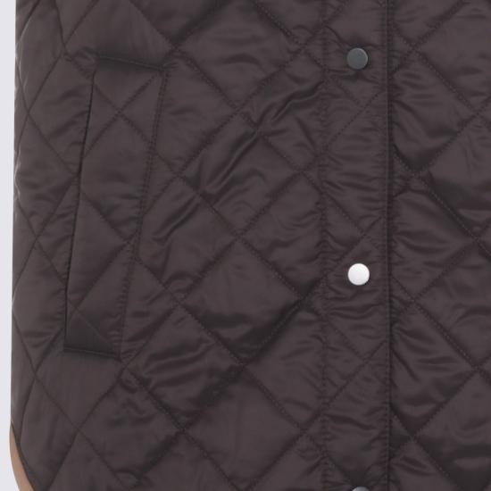 26SS 브루넬로 쿠치넬리 Thermore® 매트 나일론 퀼팅 후드 웨이스트코트 MR4057999 C2126 Carbone - BRUNELLO CUCINELLI