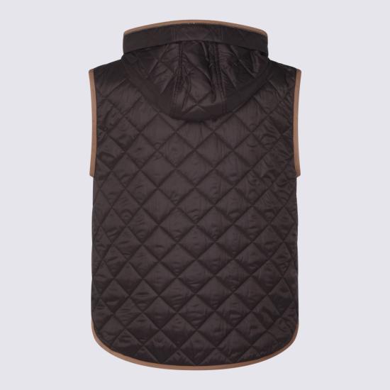 26SS 브루넬로 쿠치넬리 Thermore® 매트 나일론 퀼팅 후드 웨이스트코트 MR4057999 C2126 Carbone - BRUNELLO CUCINELLI