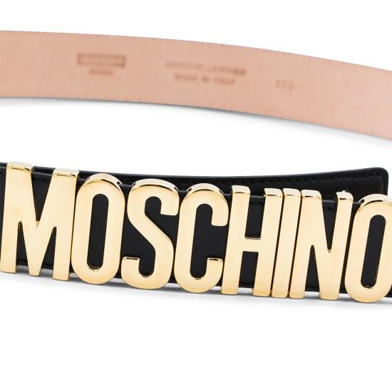 26SS 모스키노 가죽 벨트 MD6000PP0O FD900A BLACK - MOSCHINO