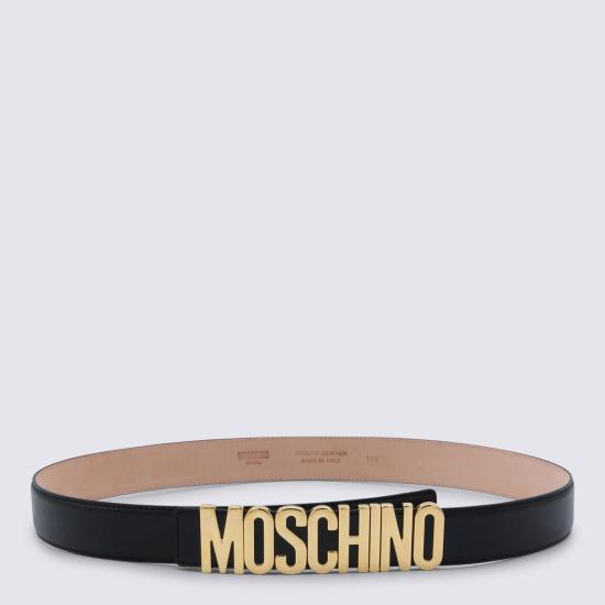 26SS 모스키노 가죽 벨트 MD6000PP0O FD900A BLACK - MOSCHINO