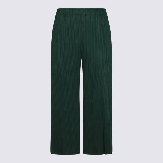 26SS 플리츠플리즈 스트레이트 팬츠 PP66JF134 67 Dark green