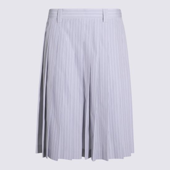 26SS 미우미우 플리츠 스트라이프 포플린 스커트 MG2052SOOO 180UF0424 NUBE - MIU MIU