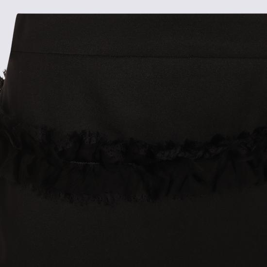 25FW 알렉산더 맥퀸 미디 스커트 839515 QJAAC1000 BLACK - ALEXANDER MCQUEEN