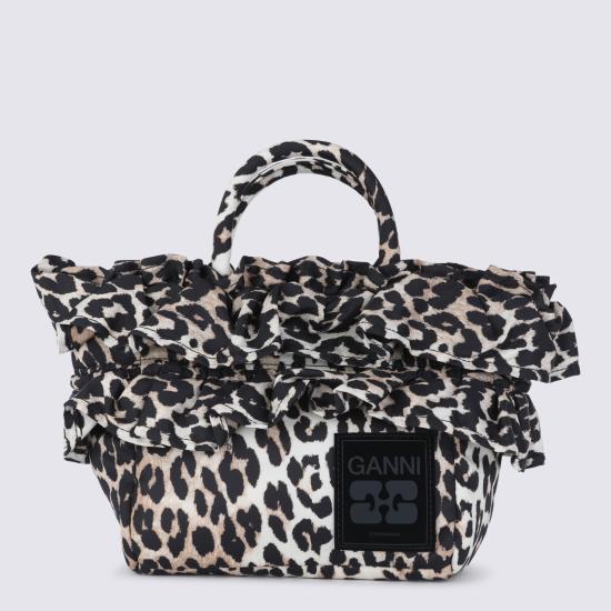 26SS 가니 토트백 B2040010 943 LEOPARD - GANNI