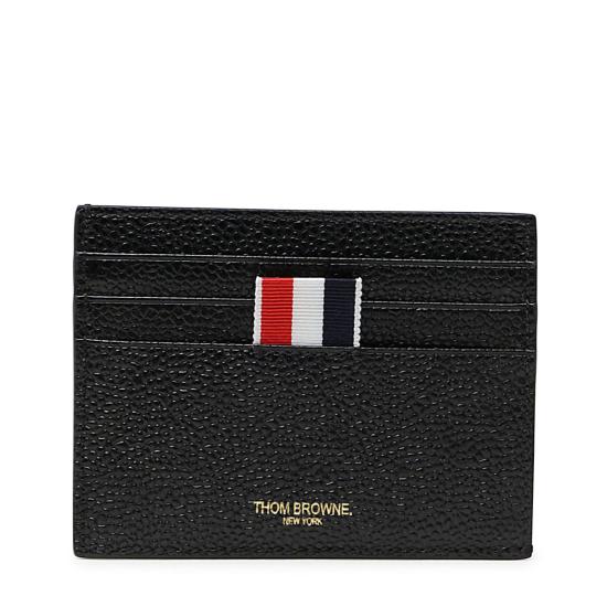 26SS 톰브라운 페블 그레인 레더 스트라이프 노트 카드 홀더 MAW031L 00198001 BLACK - THOM BROWNE