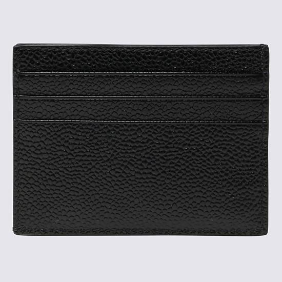 26SS 톰브라운 페블 그레인 레더 스트라이프 노트 카드 홀더 MAW031L 00198001 BLACK - THOM BROWNE
