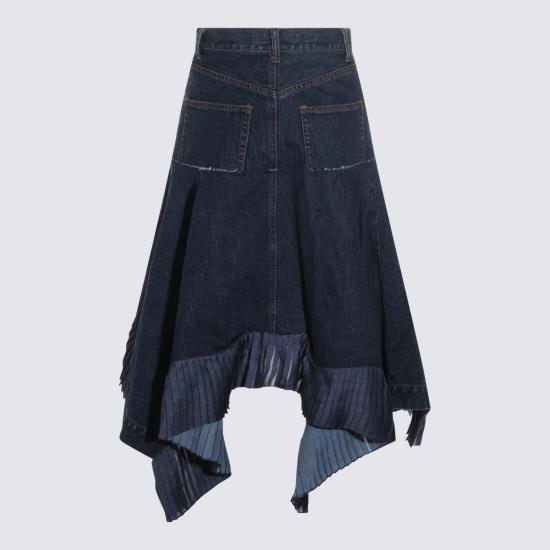 26SS 사카이 데님 스커트 2608315 401 Blue - SACAI