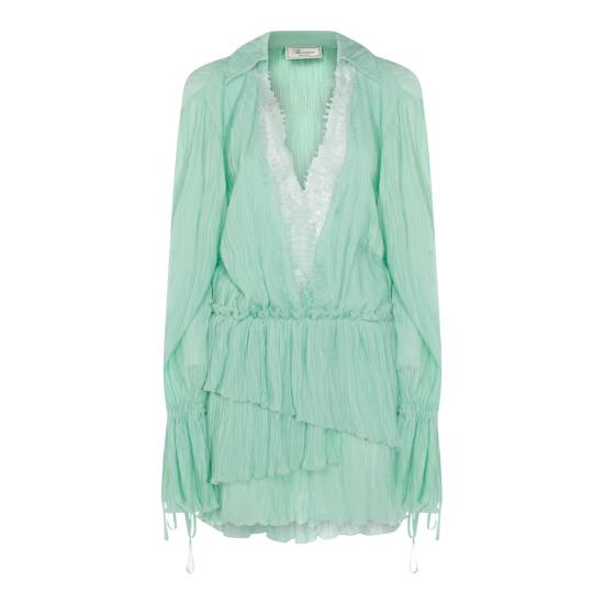 26SS 블루마린 미디 원피스 P622A771A N0477 GREEN LILY