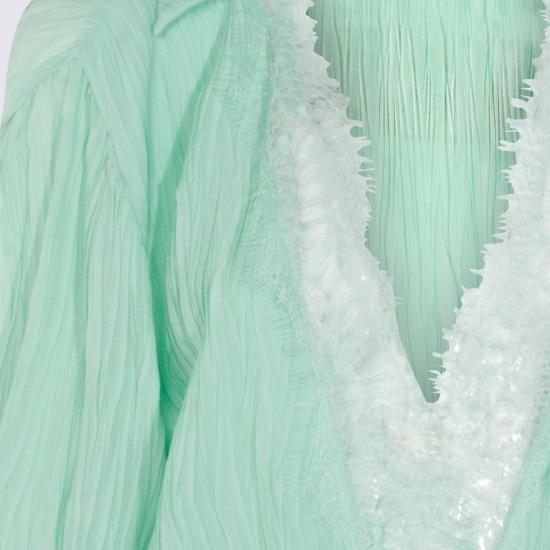 26SS 블루마린 미디 원피스 P622A771A N0477 GREEN LILY - BLUMARINE