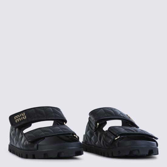 26SS 미우미우 나파 가죽 샌들 5XX640F010 88TF0002 Nero - MIU MIU