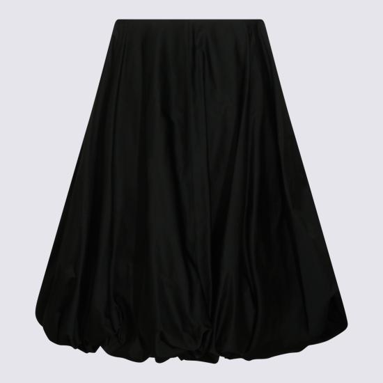 26SS 발렌시아가 미디 스커트 872332 TJO611000 BLACK - BALENCIAGA