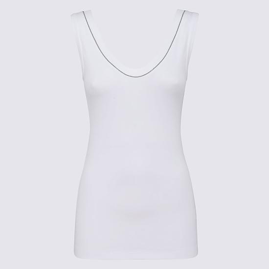 26SS 브루넬로 쿠치넬리 코튼 티셔츠 M0TC8BJ312 C159 Bianco