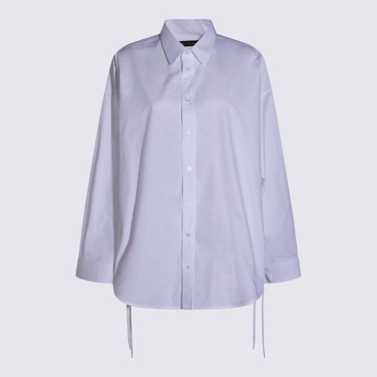 26SS 발렌시아가 레이스 업 셔츠 857835 TRM289000 White