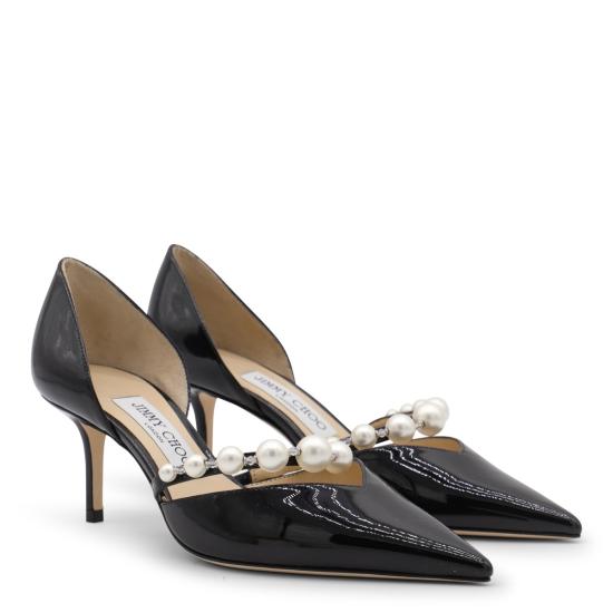 26SS 지미추 힐/펌프스 AURELIE65 XKM000050 BLACK WHITE - JIMMY CHOO