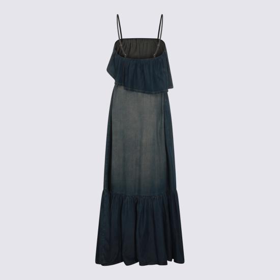 26SS 핑코 롱 원피스 106626 A388PJC Blue - PINKO