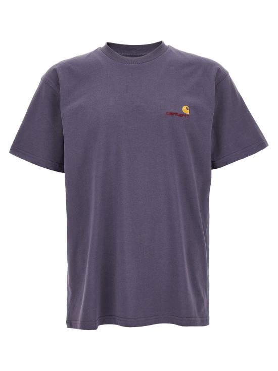 26FW 칼하트 WIP 숏슬리브 아메리칸 스크립트 티셔츠 I0299563RIXX Purple
