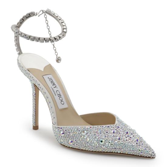 26SS 지미추 힐/펌프스 SAEDA100 BAM000784 IVORY CRYSTAL - JIMMY CHOO