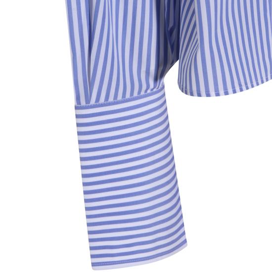 26SS 셀린느 스트라이프 코튼 포플린 크롭 셔츠 RC0941389 CBA0 CRAIE BLEU CIEL - CELINE