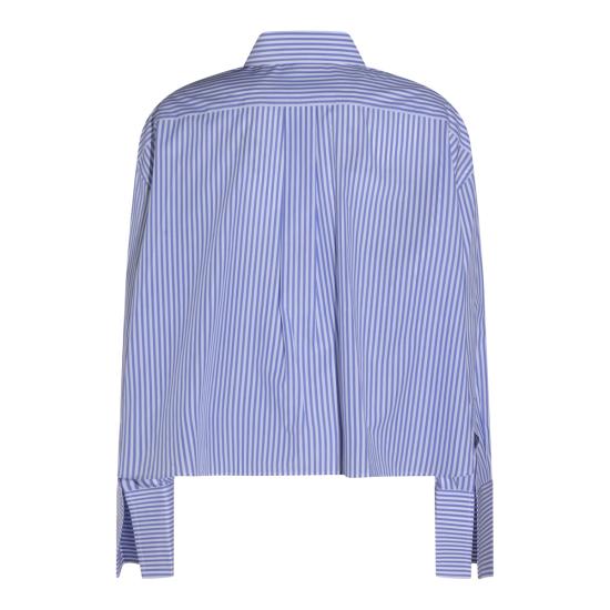 26SS 셀린느 스트라이프 코튼 포플린 크롭 셔츠 RC0941389 CBA0 CRAIE BLEU CIEL - CELINE