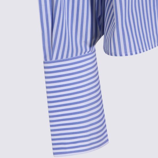 26SS 셀린느 스트라이프 코튼 포플린 크롭 셔츠 RC0941389 CBA0 CRAIE BLEU CIEL - CELINE