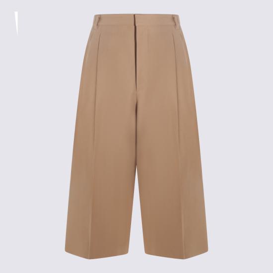 26SS 셀린느 코튼 & 울 개버딘 몬탁 크롭 트라우저 RP0FP984C 02BG BEIGE - CELINE