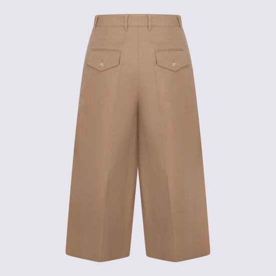 26SS 셀린느 코튼 & 울 개버딘 몬탁 크롭 트라우저 RP0FP984C 02BG BEIGE - CELINE