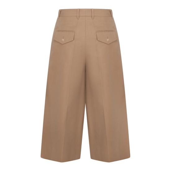 26SS 셀린느 코튼 & 울 개버딘 몬탁 크롭 트라우저 RP0FP984C 02BG BEIGE - CELINE