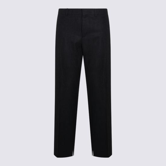 25FW 셀린느 스트라이프 울 플란넬 팬츠 RP05J772W 08CR GRIS CRAIE - CELINE