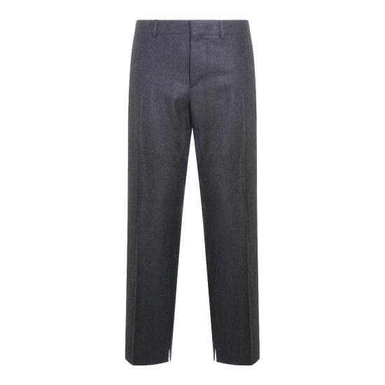 25FW 셀린느 스트라이프 울 플란넬 팬츠 RP05J772W 08CR GRIS CRAIE