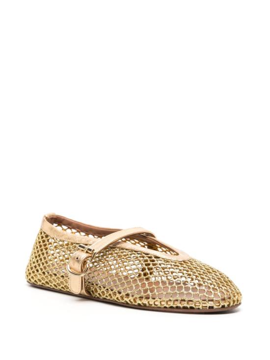 26FW 알라이아 피쉬넷 발레 플랫 AA3A029TK028 220 GOLD - ALAIA