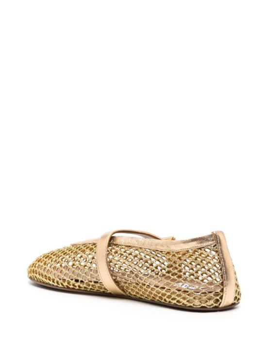 26FW 알라이아 피쉬넷 발레 플랫 AA3A029TK028 220 GOLD - ALAIA