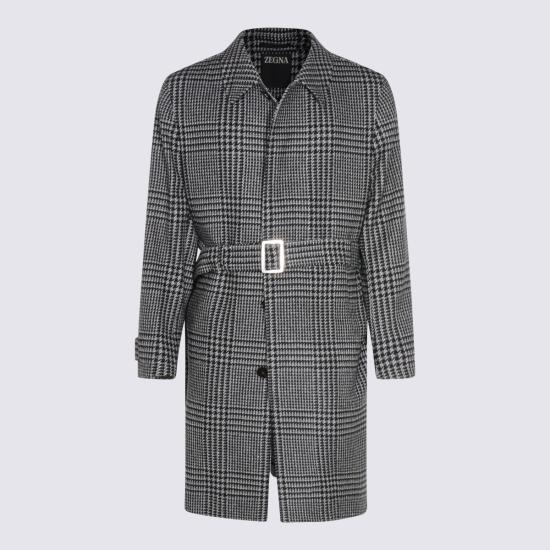 25FW 에르메네질도제냐 코트 298515A2 4VBYS0NR Grey Black - ERMENEGILDO ZEGNA