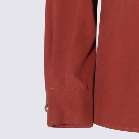 26SS 막스마라 시아마세 실크 셔츠 2611111151600 10173017 Terracotta - MAX MARA