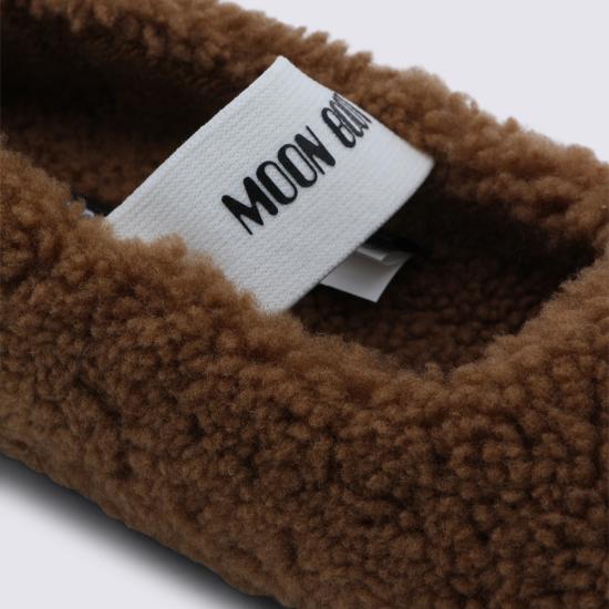 26SS 문부츠 시어링 퍼 발레리나 플랫슈즈 80D2400010 M008 Cognac - MOON BOOT