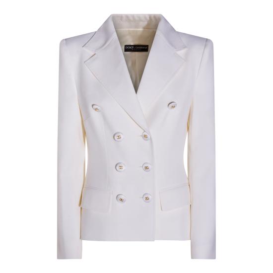 26SS 돌체앤가바나 더블 브레스티드 트윌 자켓 F27ACT FUBGCW0001 BIANCO