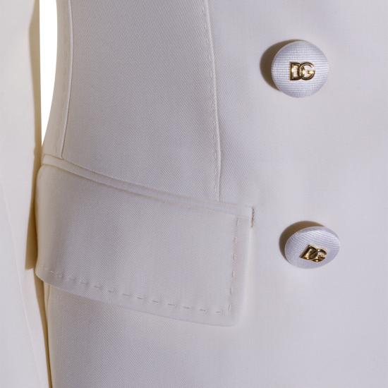 26SS 돌체앤가바나 더블 브레스티드 트윌 자켓 F27ACT FUBGCW0001 BIANCO - DOLCE & GABBANA