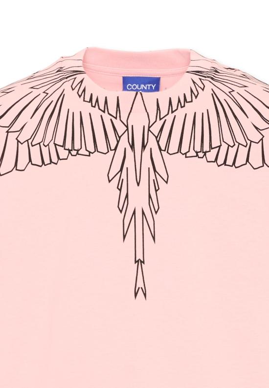 25FW [키즈] 컨트리 오브 밀란 티셔츠 F5CMJGTH102 BW008 PINK - COUNTY OF MILAN