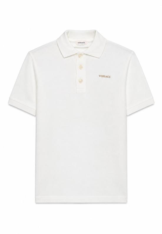 26FW [키즈] 베르사체 폴로 셔츠 1024997 1A18165 2WO30 WHITE - VERSACE