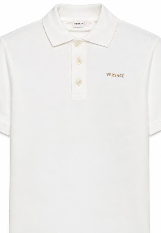 26FW [키즈] 베르사체 폴로 셔츠 1024997 1A18165 2WO30 WHITE - VERSACE