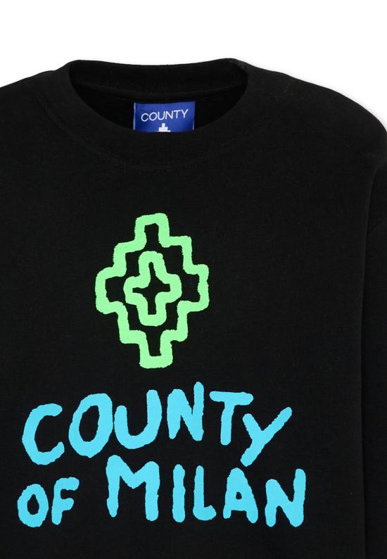 25FW [키즈] 컨트리 오브 밀란 티셔츠 F5CMJBSW068 110 BLACK - COUNTY OF MILAN