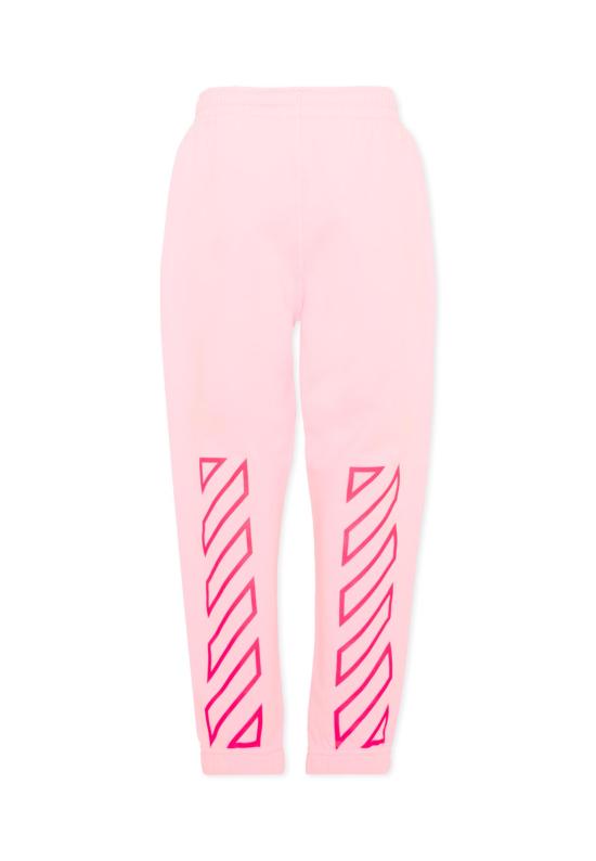 26SS [키즈] 오프화이트 트레이닝/조거 팬츠 44GCH001S26F001683 PINK - OFF WHITE