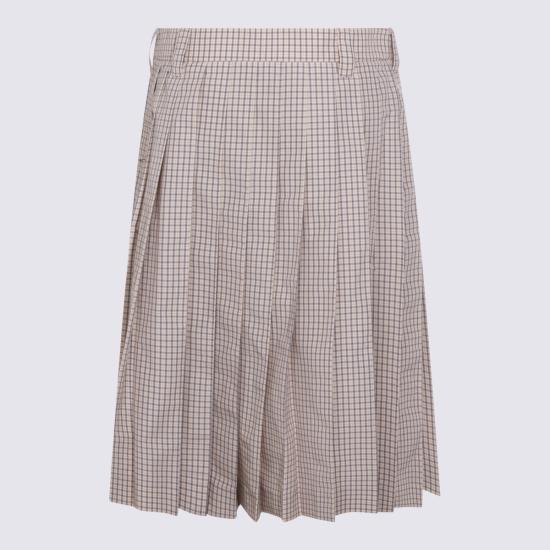 26SS 미우미우 체크 테크니컬 패브릭 스커트 MG2642SOOO 19CWF0036 SABBIA - MIU MIU